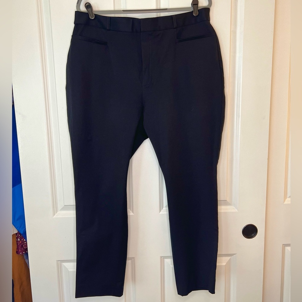 Banana Republic HIGH-RISE SLOAN PANT  full length 18 petite black slim